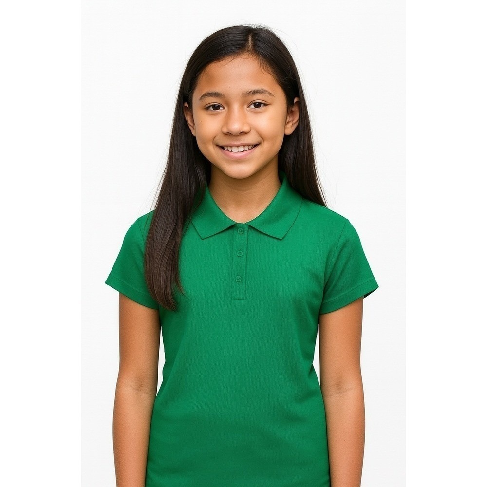 Premium Wear Kids Kelly Green Polo Shirt |Size XL 18/20 New With Tags - Picture 2 of 7